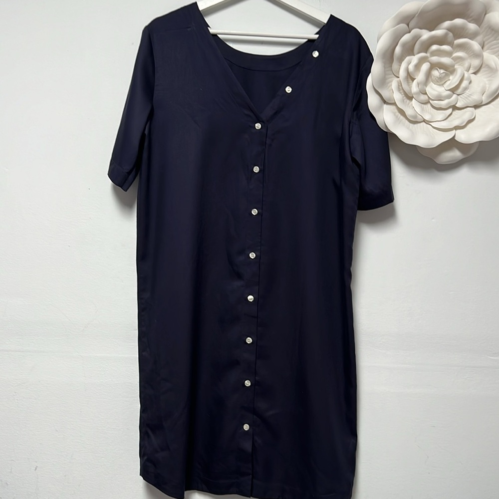 Gant Rugger shirt back dress NWT size L navy blue - Picture 4 of 9